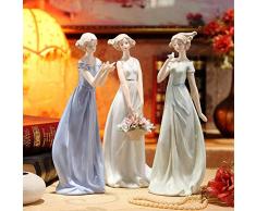 WEHOLY Statue Skulptur Dekoration Skulptur Vintage Porzellan Mädchen Figur Statue Keramik Belle Miniatur Beauty t Zubehör für Wohnkultur Kunst Sammlerhandwerk, Vogel-Stil