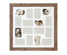 Deknudt Frames S48SH3P16 Bilderrahmen, Galerierahmen für 16 Fotos, Holz, 10 x 15 cm, Braun