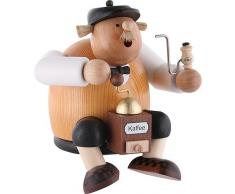 KWO Olbernhau 21591 Räuchermännchen Kantenhocker Kaffeesachse, 15 cm