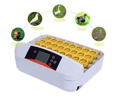 Mnjin Haushalts-Eier-Inkubator 32 Digita Automatic Turning Temperature Control Hatcher mit LED-Eierkerze zum Schlüpfen von Truthahngänsevögeln Wachtel-Huhn