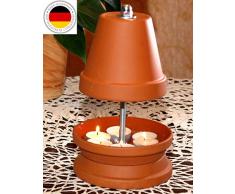 ▀ Teelichtofen ▀ für bis zu 6 Teelichter Teelichtheizung Teelichtkamin bemalbar Mückenschutz Garten Terrasse Kerzenofen Tischkamin bekannt aus Stern TV Duft Kerzen Heizung Wohnzimmer Ofen Deko