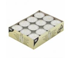 24 Teelichte Ø 38 mm 16 mm weiss Blüte
