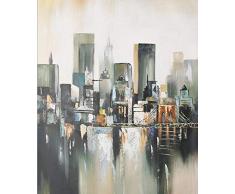 N / A Abstrakte Ölgemälde auf Leinwand Kunst Manhattan Bridge Poster Druck Wohnzimmer Dekoration Wanddekoration Gemälde Rahmenlos 40x50cm