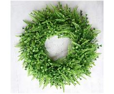 Wbmmctt Simulation Kranz Tür Dekoration Grüner Graskranz