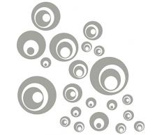 kleb-Drauf | 24 Retro-Punkte Wandtattoo Wandaufkleber Wandsticker Aufkleber Sticker | Wohnzimmer Schlafzimmer Kinderzimmer Küche Bad