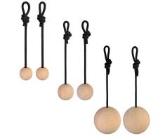ALPIDEX 2 Stück Trainingskugeln Kugelgriff Holzkugeln Klettertraining Buchenholz Natur - 12 cm