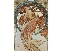 Artland Qualitätsbilder I Poster Kunstdruck Bilder 20 x 30 cm Menschen Frau Graphische Kunst Orange C1MV Vier Künste der Tanz 1898