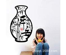 Friedenskalligraphie Aufkleber Vase Bambus Geschnitzte Wandaufkleber 60X95Cm