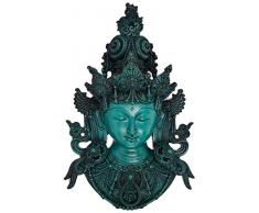 BUDDHAFIGUREN Buddha-Statue Tara Türkis aus Resin (Gießharz) 43 cm Maske