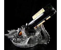 Drachen Figur Weinflaschen-Halter | Tolle Geschenkidee und Weinverpackung | lustig witzig