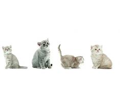 8 x Fenstersticker Katzen, Cats, Kätzchen, Katzenkinder, Fensterbilder, Windowsticker, Fensterdeko, Fenster Tattoo, Fensterfolie, Fliesensticker, Fliesenaufkleber, 4 verschiedene Designs, mehrmals wiederverwendbar