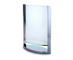 Philippi 123054 Decade Vase Gr. L Glas und verchromtes Aluminium ø 35 cm