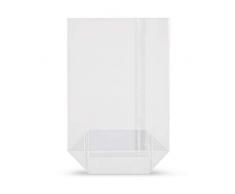 elke-plastic OPP Kreuzbodenbeutel 30mµ I Bodenbeutel transparent I Klarsichttüten I Gebäckbeutel I Kekstüten I Geschenktüten transparent I Zellophan Tüten (115x190 50 Stück)
