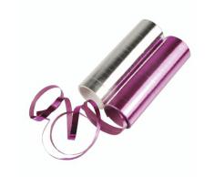 30 Luftschlangen 4 m pink/silber Metallic