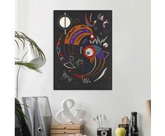 wen-shhen No frameWassily Kandinsky Kometen original Lithographiedruck Wandkunst Öl Gemälde Bilddruck auf Leinwand für Wohnzimmer Dekoration 40x60cm