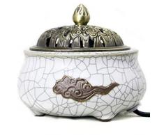 QQAA Keramik-Weihrauchbrenner, Elektrischer Weihrauchbrenner, Verschiedene AusfüHrungen, Steckbarer Thermostat-Weihrauchbrenner, Duftdiffusor