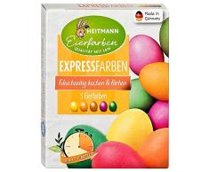 Heitmann Eierfarben Express - 5 Farben - Gleichzeitig Kochen und färben - kunterbunt, azofrei - Ostern - Ostereier bemalen, Ostereierfarbe