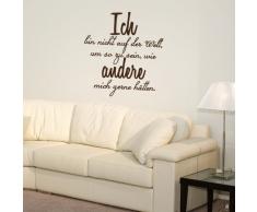 Wandkings Wandtattoo Ich bin nicht auf der Welt, um so zu sein, wie andere mich gerne hätten. 98 x 105 cm rot - erhältlich in 33 Farben