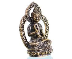 Buddha Amoghasiddhi Buddhastatue 4,3 cm aus Messing Figur Handarbeit aus Nepal