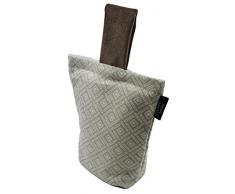 McAlister Textiles Copenhagen | Elva Türstopper mit geometrischem Muster in Taupe | Deko textiler Türsack, Keil Geschenktasche