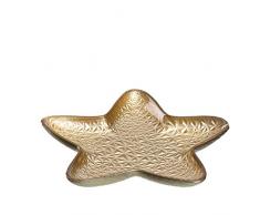 LEONARDO - Aurora - Sternschale/Gebäckteller - Glas - Gold - (HxBxT) 3,2 x 31 x 30 cm