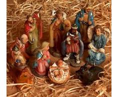 Timtina® Krippenfiguren 10 teilig aus Steinharz