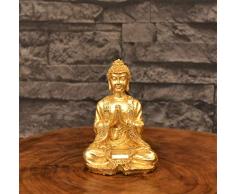 Kleine Buddha-Figur, gold/vergoldet mit Blattmetall