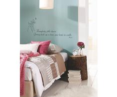 Komar 14004h Disney-Deco-Sticker Getting Back UP-50 x 70 cm-Wandtattoo, Wandsticker, Wandaufkleber, Wandbild, Bambi, Sprichwort, Spruch, Zitat-14004h, grau/schwarz