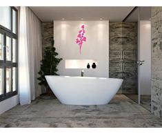 INDIGOS Wandtattoo/Wandsticker-d198 schöner Blumenstrauß Ranke Blüten Pflanze Tribal 240x79 cm- pink, Vinyl, 240 x 79 x 1 cm