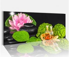 Acrylglasbild 100x40cm Bergamotte Steine Wellness Spa Feng Shui Acrylbild Glasbild Acrylglas Acrylglasbilder 14A2146, Acrylglas Größe1:100cmx40cm