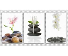 3-Set Wandbilder Orchidee auf Keilrahmen Bilder 60 cm