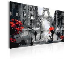 murando - Malen nach Zahlen 2.0 – Bilder romantisches Paris 60x40 cm – Malset mit Holzspannrahmen - DIY - Wandbilder - Für Erwachsene und ambitionierte Kinder ab 12 - Perfekt für Hobbymaler n-A-0225-d-a