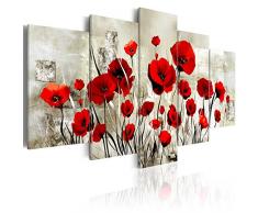 murando - Bilder 200x100 cm Vlies Leinwandbild 5 TLG Kunstdruck modern Wandbilder XXL Wanddekoration Design Wand Bild - Blumen Mohn b-A-0001-b-o