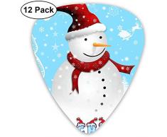 Weihnachtspostkarte mit Schneemann-Plektrum Classic Picks 12er-Pack für Gitarre und Bass