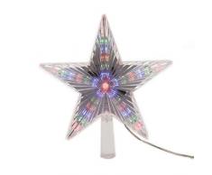 Kaemingk LED Stern für Baumspitze 22cm mit Lauflichteffekt bunt