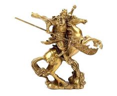 Bronzefigur Guan Gong Guan Yu auf Pferd