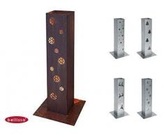 Bellissa® Corten Feuersäule 70cm Lichtsäule Windlicht Säule Garten Terrasse Deko, Modell:Tanne