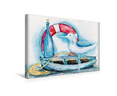 Premium Textil-Leinwand 45 x 30 cm Quer-Format Maritim | Wandbild, HD-Bild auf Keilrahmen, Fertigbild auf hochwertigem Vlies, Leinwanddruck von Jitka Krause