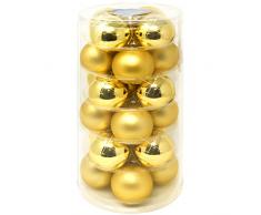 com-four® 24x Weihnachtskugeln, Christbaumkugeln aus echtem Glas für Weihnachten, Baumschmuck für den Christbaum, Ø 6 cm