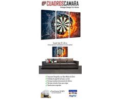 Wandbild - Spiele, Darts Diana, Spielzimmer, 97 x 62 cm, Holzdruck - XXL Format - Kunstdruck, ref.26378