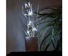 esto24-LED Lichterzweig mit 12 LEDs Deko Lichterzweige Leuchtbaum Zweige 40cm in 2 Farben erhältlich (Weiß)