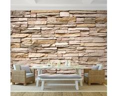Fototapete Steinwand 3D Effekt 352 x 250 cm Vlies Wand Tapete Wohnzimmer Schlafzimmer Büro Flur Dekoration Wandbilder XXL Moderne Wanddeko 100% MADE IN GERMANY -Stein Steinmauer Steinoptik Runa Tapeten 9019011b