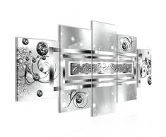 Bilder Abstrakt Wandbild 200 x 100 cm Vlies - Leinwand Bild XXL Format Wandbilder Wohnzimmer Wohnung Deko Kunstdrucke Grau 5 Teilig - MADE IN GERMANY - Fertig zum Aufhängen 103851c