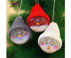 Prevently 3pcs Weihnachtsbaumkugeln Kunststoff Weihnachtskugeln Christbaumkugeln Hängende Baum Weihnachtskugel Ornament Xmas Garten Decor