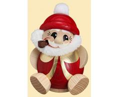 Weihnachtsfigur Kugelräuchermann Nikolaus rot -gold HxBxT = 11x9x9cm NEU Räuchermann Schnee Rauchmann Räucherfigur Räucherkerze Figur Holz Seiffen Erzgebirge Holz Rauchfigur Dekoration Weih