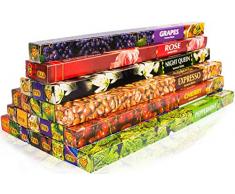 Premium Räucherstäbchen Mix von Luxflair: 25 unterschiedliche Packungen von fruchtig bis klassisch, XXL Großpackung, Set original indischer Räucherstäbchen