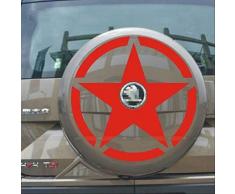 tonywu Car Sticker Decal Creative Persönlichkeit Ersatz-Abdeckung Deckel-Aufkleber Stamm Dekorationsstern Reflective Wasserproof Sonnenschutz Körperaufkleber 55X55CM C 2PCS