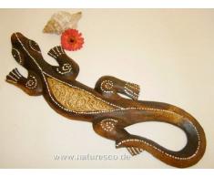 Naturesco Wanddeko Holz Figur Gecko 50cm