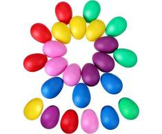 24 Stücke Egg Shaker Set Maracas Eier Musical Eier Ei Shakers Kunststoff Eier für Kinder Party Supplies Musical Spielzeug, 6 Farben