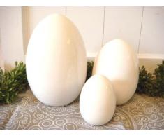 Osterdeko Osterei aus Keramik Deko Ostern !!!! 2 STÜCK, 2er SET !!!!!!!, Tischdeko Ei weiß / creme glasiert modern edle Osterdeko Deko 10